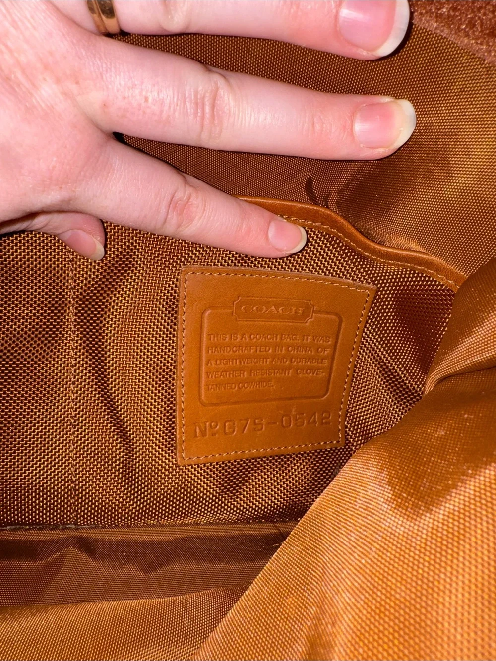 Coach Classic Brown Leather Messenger Bag with Shoulder Strap